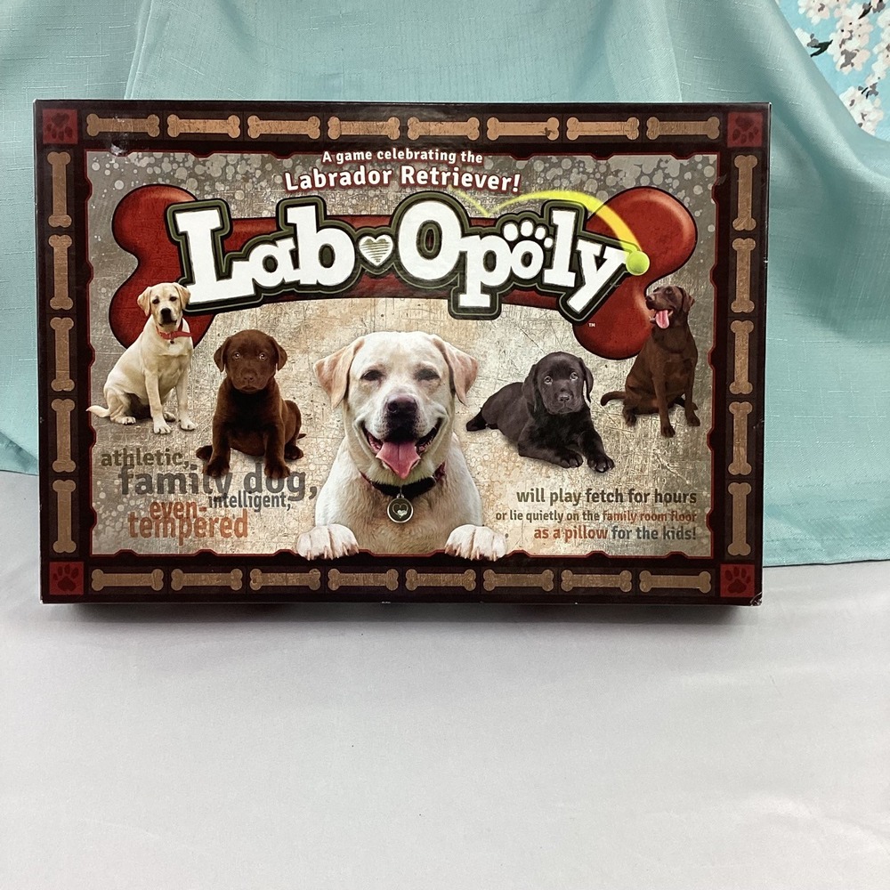 Lab-Opoly Board Game by Late for the Sky Labrador Retriever Dog Theme Family Fun